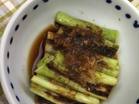 簡単おつまみ☆焼き九条ねぎのおかかポン酢